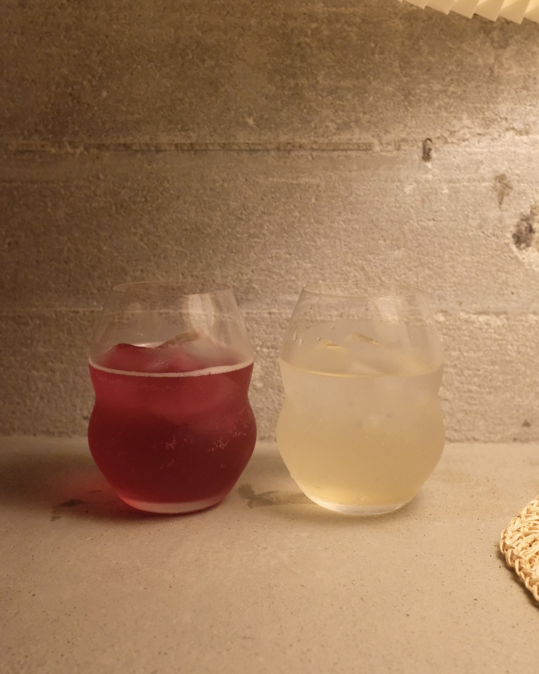 自家製梅スカッシュと赤紫蘇スカッシュ